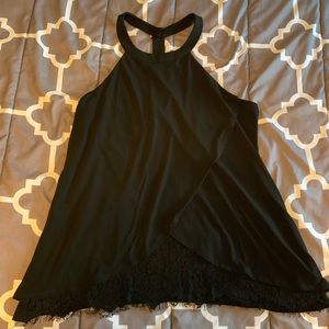Black sleeveless top